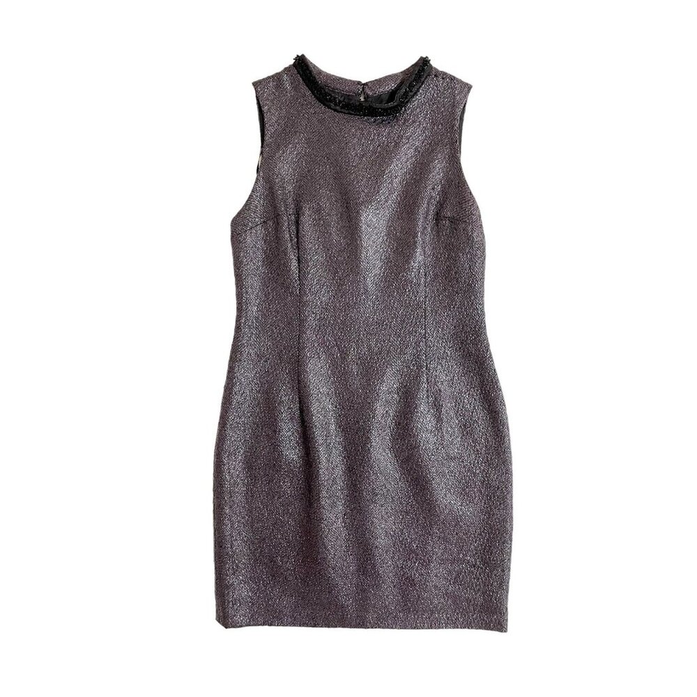 Marc New York Dress Sleeveless Fitted Sheath Pencil Coated Knit Dress SZ 12 New